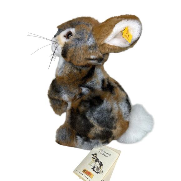 Steiff Dormili Rabbit Hare 20 Plush 077715 Mohair Look Germany Vintage Ear Tag - Picture 7 of 10